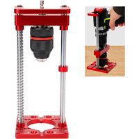 Support de perceuse et support de perceuse, aide à la perceuse portable pour un perçage précis à plusieurs angles, avec mandrin et pince réglables, compatible avec les forets de 1,5 à 13 mm