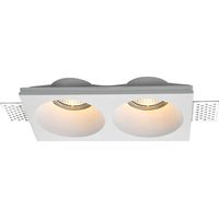 V-TAC Rechteckiger doppelter LED-Einbaustrahlerhalter 2GU10 aus Gips mit sauberer weißer Farbe