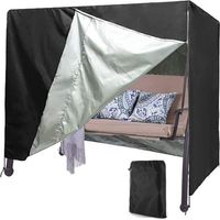 Housse pour balancelle de terrasse, protection des meubles d'extérieur avec design coupe-vent sécurisé avec accès à fermeture éclair pour sièges de jardin (220 x 125 x 170 cm)