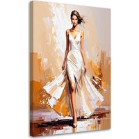 Quadro su tela, Modella alla sfilata di moda - 70x100