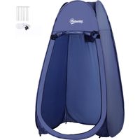 Tienda de Ducha Pop Up con Protección UV Techo Impermeable y Asa para Camping Playa 100x100x185 cm Azul Turquí