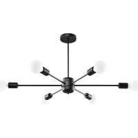 Lustre Lango acier 6xE27 Sollux