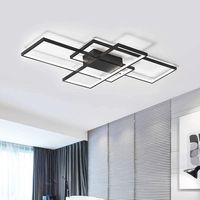 Ganeed Lampada da Soffitto a LED Moderna da 75 W, Lampadario da Soffitto a 3 Quadrati in Alluminio Acrilico, Plafoniera da Soffitto Semplice da Incasso per Sala da Pranzo Studio, Bianco Freddo/6000K