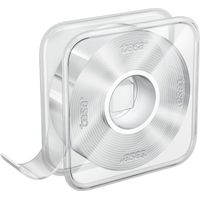 Tesa – Ruban adhésif double face transparent 3 m x 30 mm – Résistant à l'usure et aux températures – Maintien puissant jusqu'à 5 kg/m – Réutilisable et sans résidu