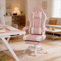 Fauteuil de bureau pivotant confortable, fauteuil d'ordinateur ergonomique, fauteuil de jeu massant (fauteuil de bureau uniquement)