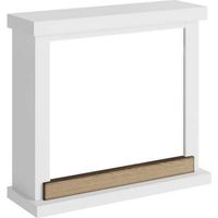Habillage de cheminée pour insert Powerflame – MDF robuste blanc pur – Design épuré et lumineux – Montage facile avec notice – Tagu