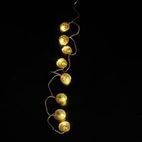 Ghirlanda decorativa a led con 8 soli dorati