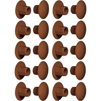 20x cache trou bouchon plastique 5mm x 10mm marron brun fauve RAL 8007 capuchon protection meuble