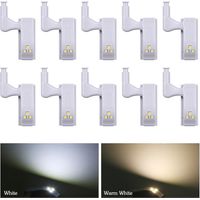 10 PCS LED Sensor Hinge Light Lamp for Kitchen Cabinet Cupboard Closet Wardrobe White