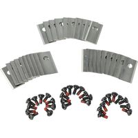 vhbw 30x Lames remplacement pour Worx WA0176 WA0190 pour tondeuse - Lames de rechange, argenté, acier inoxydable