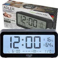 Adler AD 1195b Réveil Noir Fonction alarme