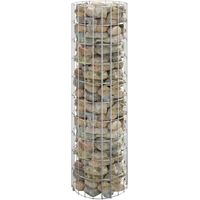 Poteau à gabion Gabion pour Pierres Clôture de gabion circulaire Acier galvanisé Ø30x100 cm KOL3993
