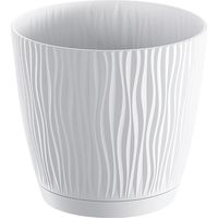 Vaso Oasis con sottovaso integrato Ø240mm Bianco
