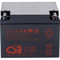 CSB Battery GP 12260 Batería de plomo AGM negra 26 Ah