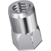 Douilles taraudées Rivklé auto-affleurantes fût semi hexagonal acier zingué diamètre 4 boîte de 100 pièces - RIVKLE