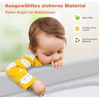 Parc bebe parc portable avec barrieres de securite 120 x 120 x 68 cm gris