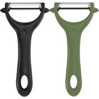 Lot de 2 Éplucheur Universel, Legumes Inox Eplucheur Legumes Manuel Eplucheur Pomme de Terre Poignée Ergonomique