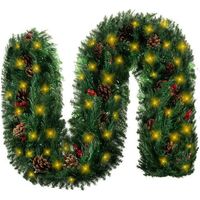 Ghirlanda per albero di Natale HQ da 2,7 m con luci Ruhhy 22325