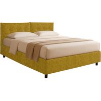Halbbreites Bett Leeds, Abnehmbarer Bezug, Gelb