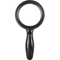 Rechargeable Magnifying Glass with Light 33 LED Dimmable, Illuminated Magnifying Glass with 3 Adjustable Brightness, Handheld Magnifying Glass for Exploring, Jewelry and Crafts