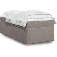 Boxspringbett mit Matratze Taupe 90x200 cm Stoff
