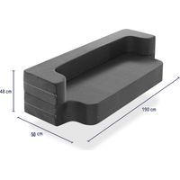 Kmä-leon Futonmatratze 90x190 - Dicke 24 cm Schlafsofa