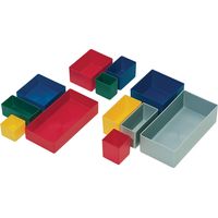 Boîte compartimentable 108 x 108 x 63 mm rouge PS pour tiroirs et mallettes de rangement