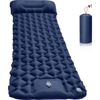 Matelas de camping autogonflant, matelas de camping - Matelas gonflable ultraléger avec pompe à pied, matelas pneumatique portable pour la plage, les voyages, la randonnée en plein air
