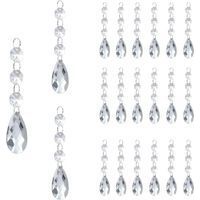 Perles de Cristal 24Pcs Decoration Noel Sapin de Noel Decoration Noel Interieur Deco Noel Interieur Décoration Noel Intérieur Decoration Sapin Noel Decoration Interieur pour Sapins de Noël - Crezuo