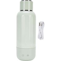 GARRYFIZH Bouilloire électrique de voyage 500 ml sans fil, rechargeable, portable, petite bouilloire avec 5 réglages de température, idéale pour le camping et la voiture (verte).