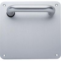 Ensemble aluminium Type Vittel béquille 1380 plaque carrée de 170 x 170 en 2 mm borgne anodisé argent - DUVAL
