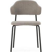 KAYLA - Lot de 4 chaises pieds en métal - Taupe