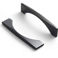 6pcs Poignee de Meuble Cuisine Noir Poignée Porte Armoire Poigné Tiroire en T Bar poignée de porte Hole distance 128mm