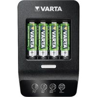 Varta 57685 101 441 Caricabatterie AC con Display LCD Batterie Stilo AA e Mini Stilo AAA Incluse colore Nero