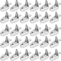 Lot de 30 supports d'étagère en verre 3 mm pour étagère, bibliothèque, meuble