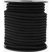 Werka Pro – Tendeur sandow élastique noir 20m – Ø 6mm – Multi brins avec gainage nylon tressé – Traitement anti UV pour extérieur