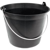 Cubeta de albañil de plástico 11l negra - Vinmer