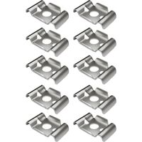 Wire Mesh Fasteners Stainless Steel 10 Pieces Rigid Wire Clip Shelf Support & Fixing Outdoor Garden Yard Farm Driveway Terrace