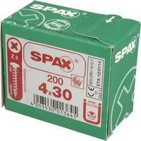 Vis Spax 4 x 30 mm à tête ronde galvanisées