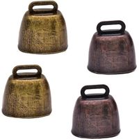 4 cloches en métal pour vache, cloches en cuivre, cloches de berger, cloches de ferme