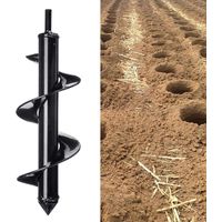 Tarière de jardin, tarière spirale, tarière électrique, perceuse de jardin rotative, outil de plantation pratique (22040mm)
