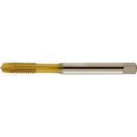 Maschio Macchina Per Fori Passanti, Din 371, Tin Rivestimento Superficiale, Filetto: M10, Pas 1,5 Millimetri Lunga. Totale 100 Mm, Gambo Ø 10,0 Mm