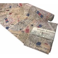 LA NAPPE EST RÉSISTANT AUX TACHES DE RÉSINE TRAITÉE TORINO CARTE POSTALE Cm. 140x180 x6 personnes