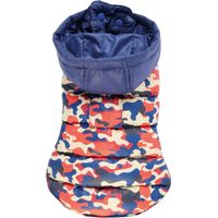 65 cm: Veste matelassée imperméable double face avec sangle élastique modèle Aspen pour chiens