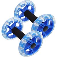 Ab Wheel Roller - Double Wheel Design - PP PVC Construction - For Core Training Home Gym - 1 Unit