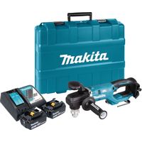 Taladro angular sin cable Makita DDA 450 RFK 18 V 70 Nm sin escobillas + 2x batería recargable 3,0 Ah + cargador + maletín