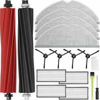 Kit Compatible srie et Accessoires pour Roborock S8 Pro Ultra, Pices de Rechange pour roborock S8/ S8 Plus, 2 Brosses Principales, 4 Filtres, 4 Serpillires et 4 Brosses Latrales,Pices de rechange
