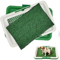 Pet Puppy Mat Potty Training Pad Indoor Dog Toilet Trainer Artificiel Grass Ultra Absorbent Doggy Pee Pad Odour-Free Easy to Clean Idéal (Vert)