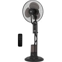 Ventilateur nébuliseur réglable 3 vitesses 3 modes, oscillation 75°, télécommande, noir