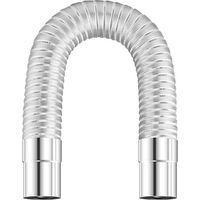 Tuyau de cheminée flexible pour poêle - Tube extensible de 50 mm, coude en acier inoxydable pour conduit de cheminée, extension de cheminée pour poêle de camping à bois